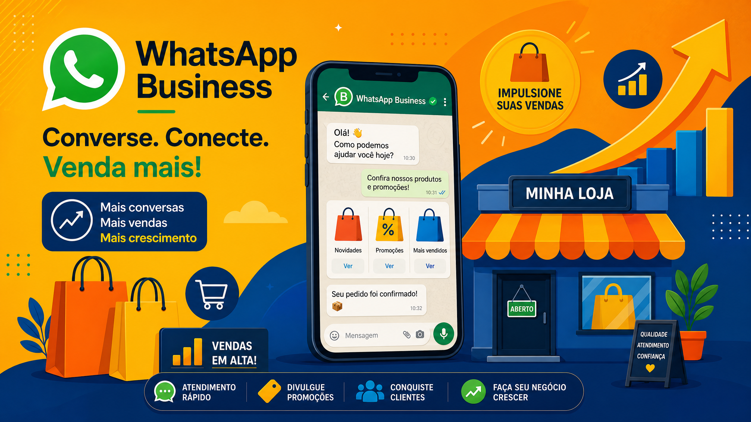 WhatsApp Business no comércio local: recursos, limites e métricas