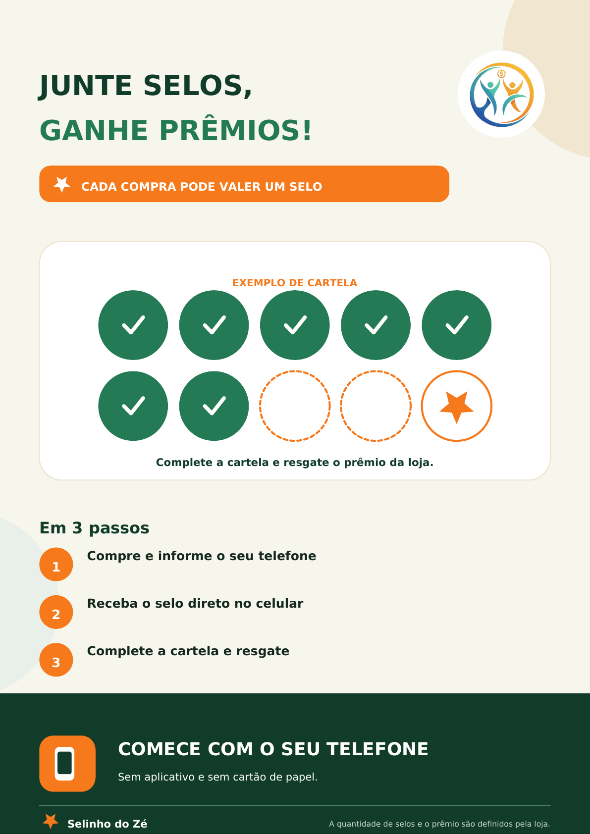 Prévia de Cartaz de Balcão - Selos em Destaque
